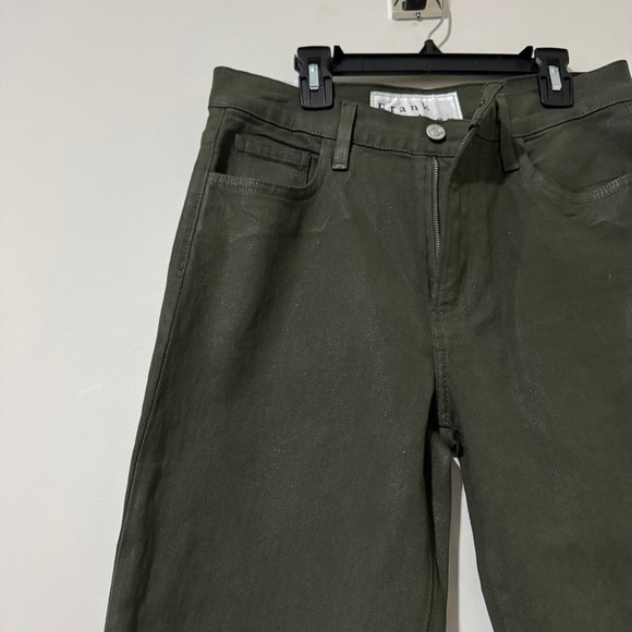 Frank & Eileen Cork Straight Leg Jeans Olive Green Size 26 NWOT - Picture 2 of 7